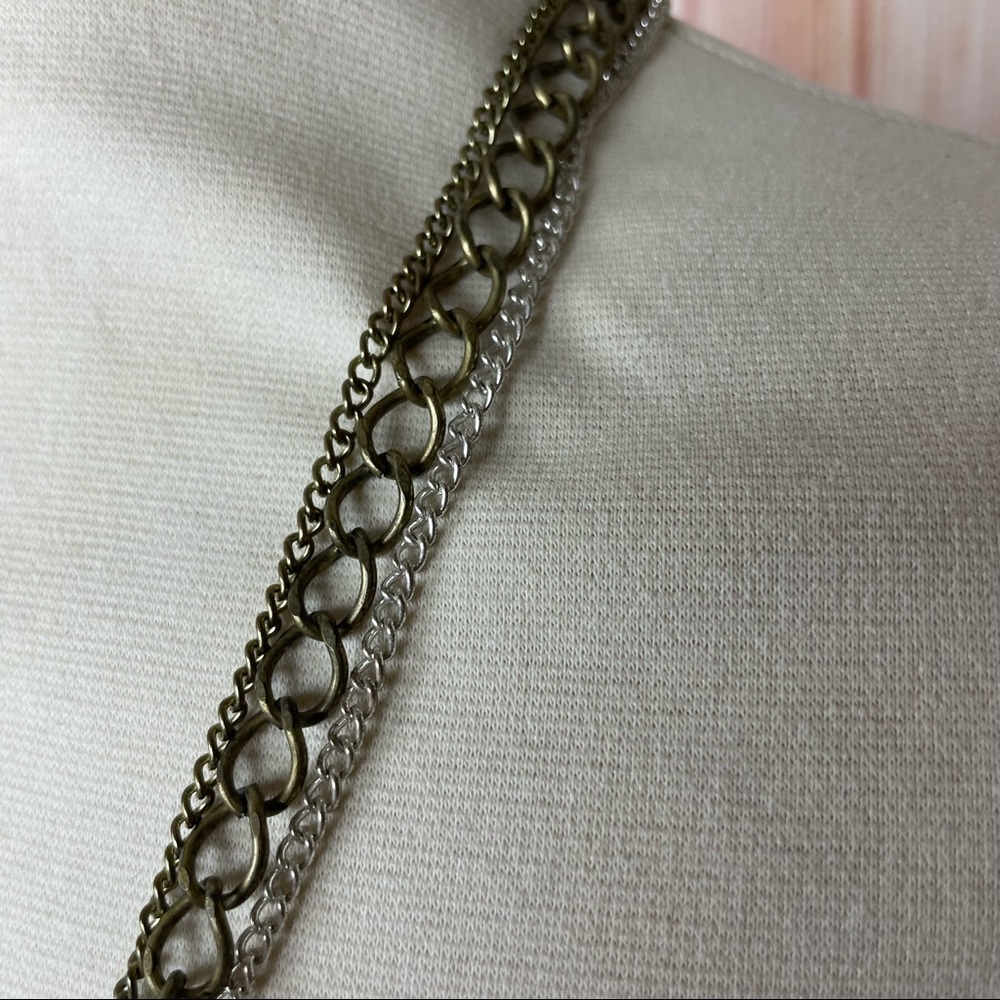 Multi-Layer Multi-Length Gold Silver And Black Ne… - image 5